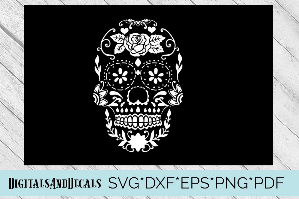 Sugar Skull Stencil SVG Cutting File Design Bundles