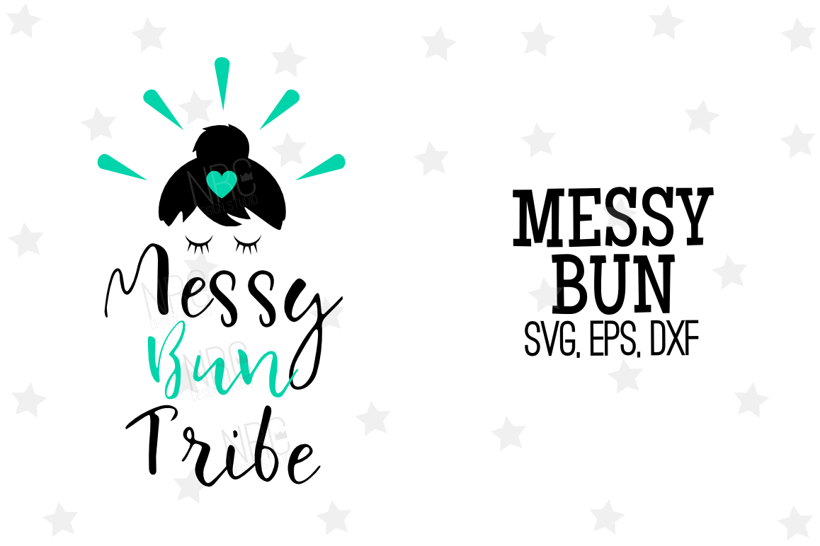 Messy Bun Tribe SVG File by NRCDesignSt | Design Bundles