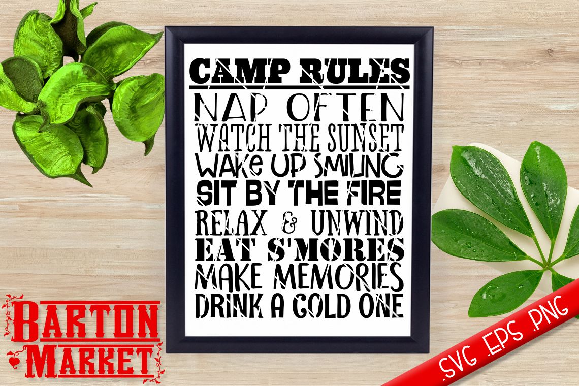 Camp Rules SVG / EPS / PNG example image