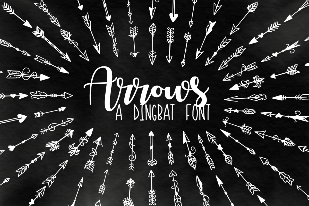 Arrow Font - Ornaments example image