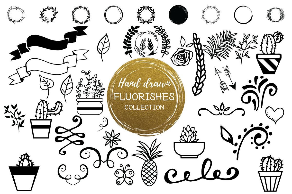 Hand Drawn Flourishes Collection example image