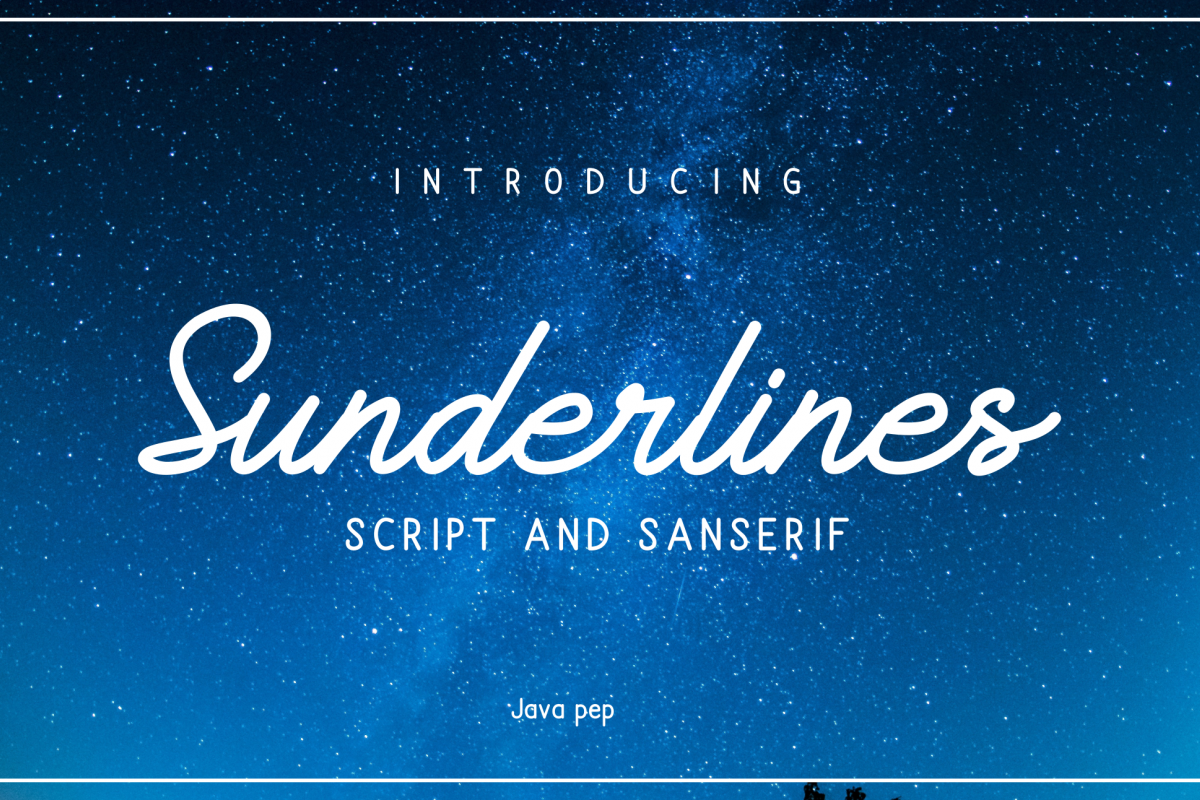 Sunderlines - Script and Sanserif example image