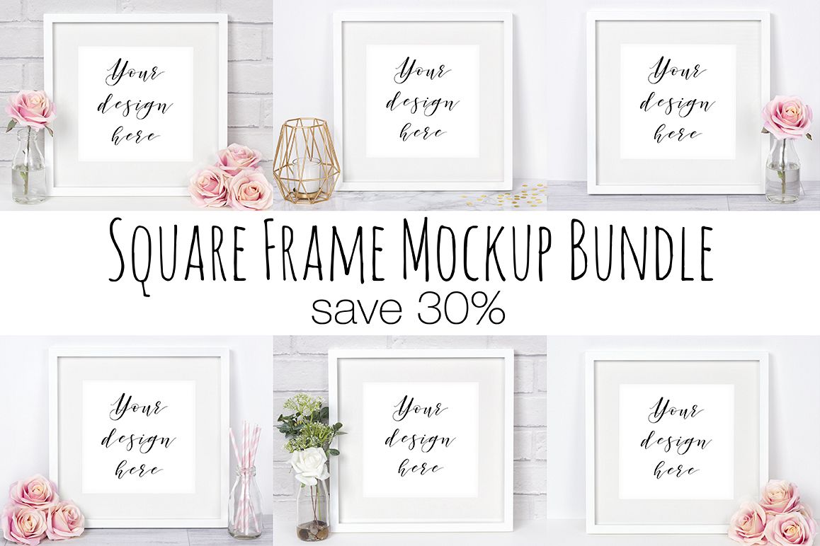 Square Frame Mockup Photography Bundle example image