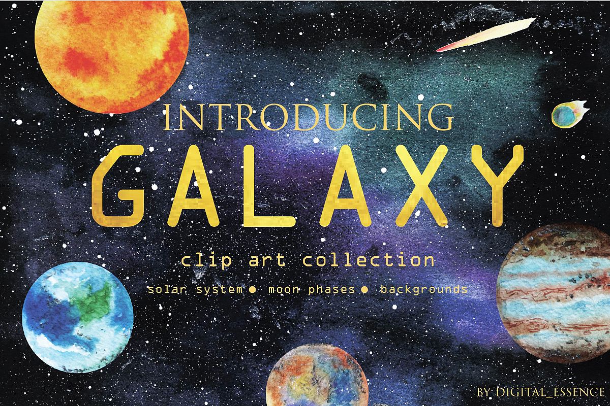 Galaxy clip art collection example image