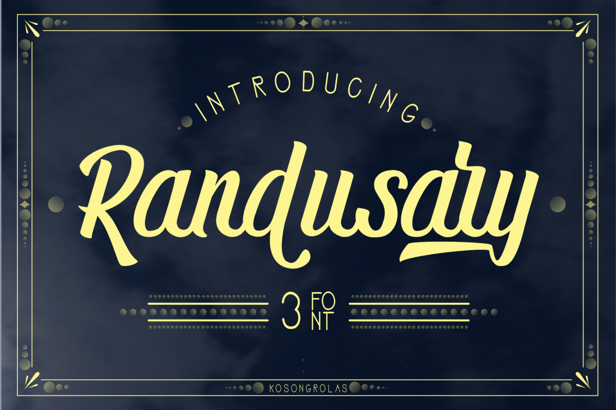 Randusary 3 Font example image