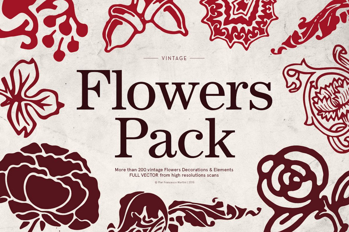 Flowers PACK (200 Items) example image