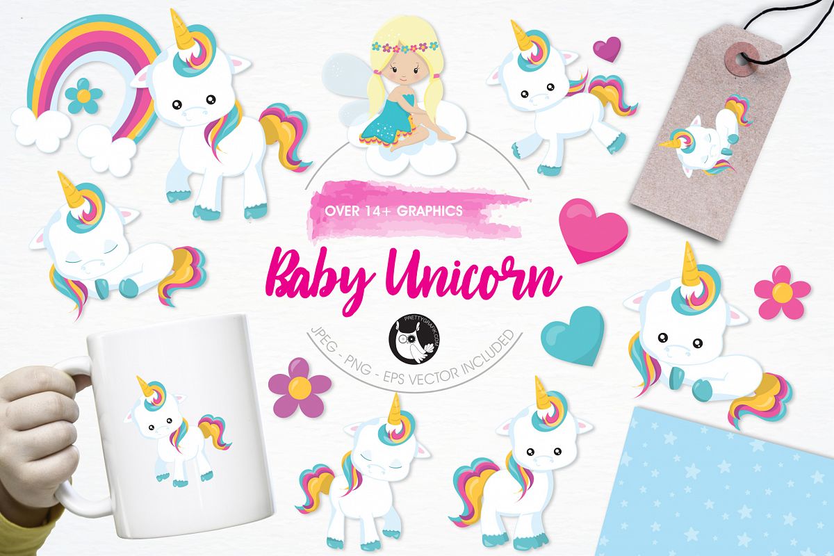 Baby Unicorn graphics and illustrations example image