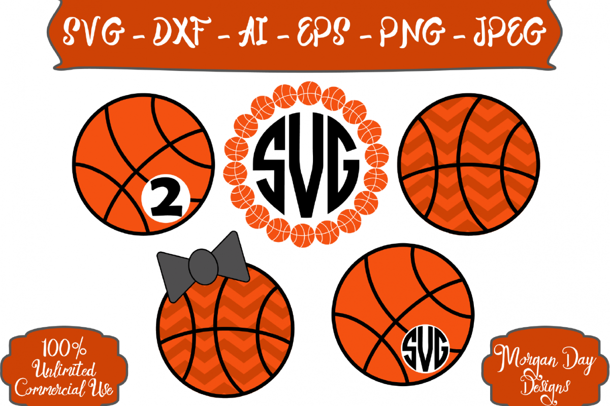Download Basketball Monogram SVG by MorganDayDes | Design Bundles