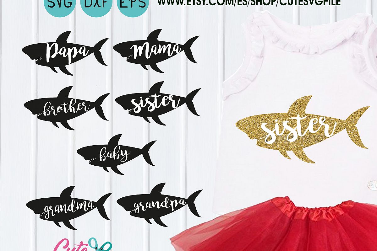 Shark silhouette svg, Fish svg, Shark B | Design Bundles