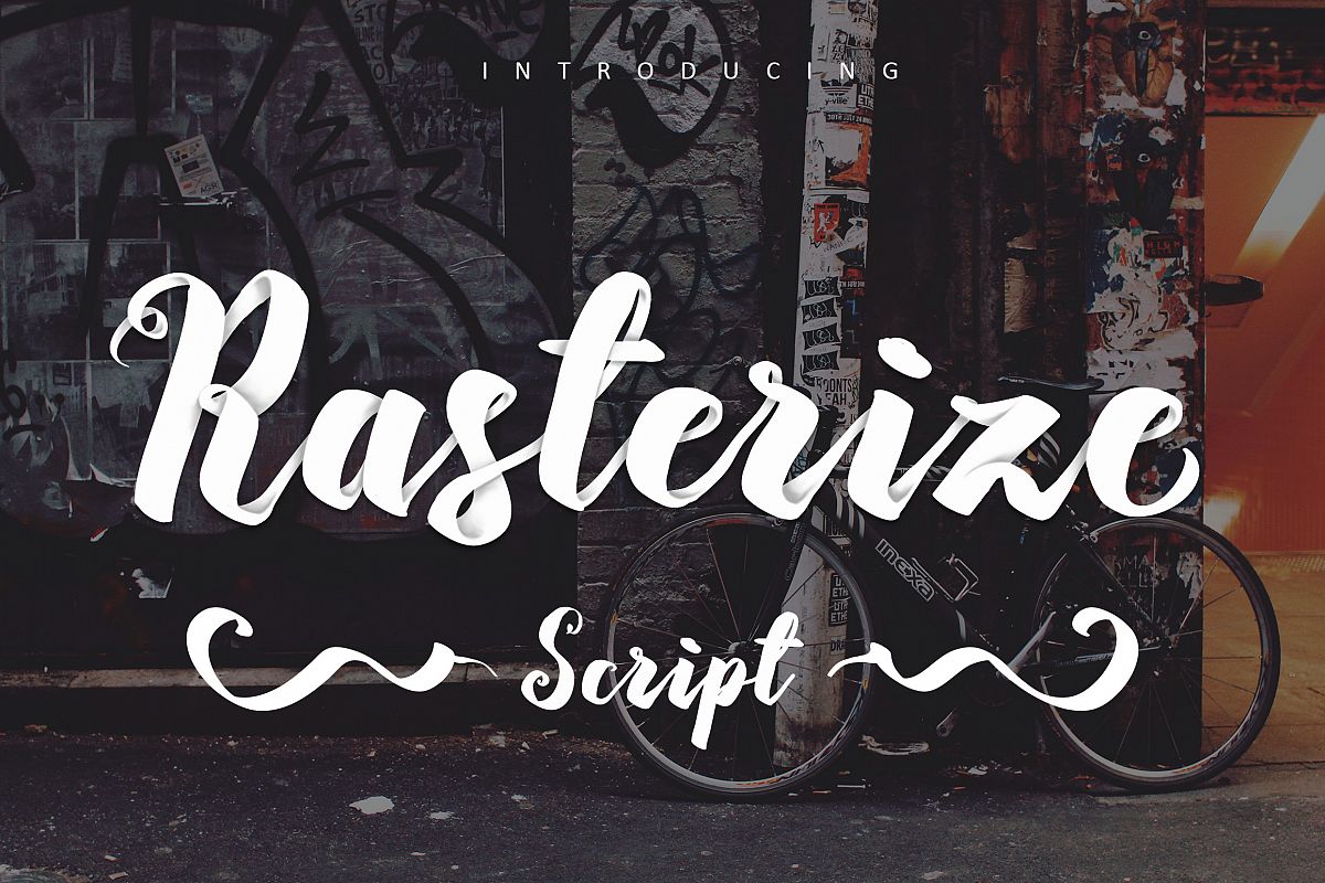 Rasterize Script Bold example image