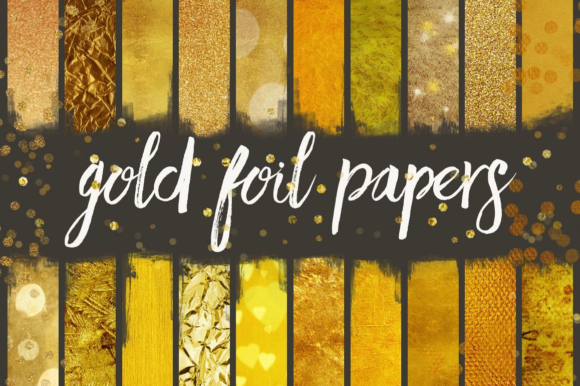 Gold Foil Seamless Patterns example image