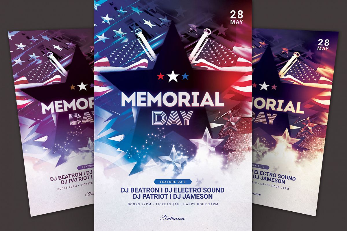 memorial day flyer by stylewish design bundles flyer for memorial day