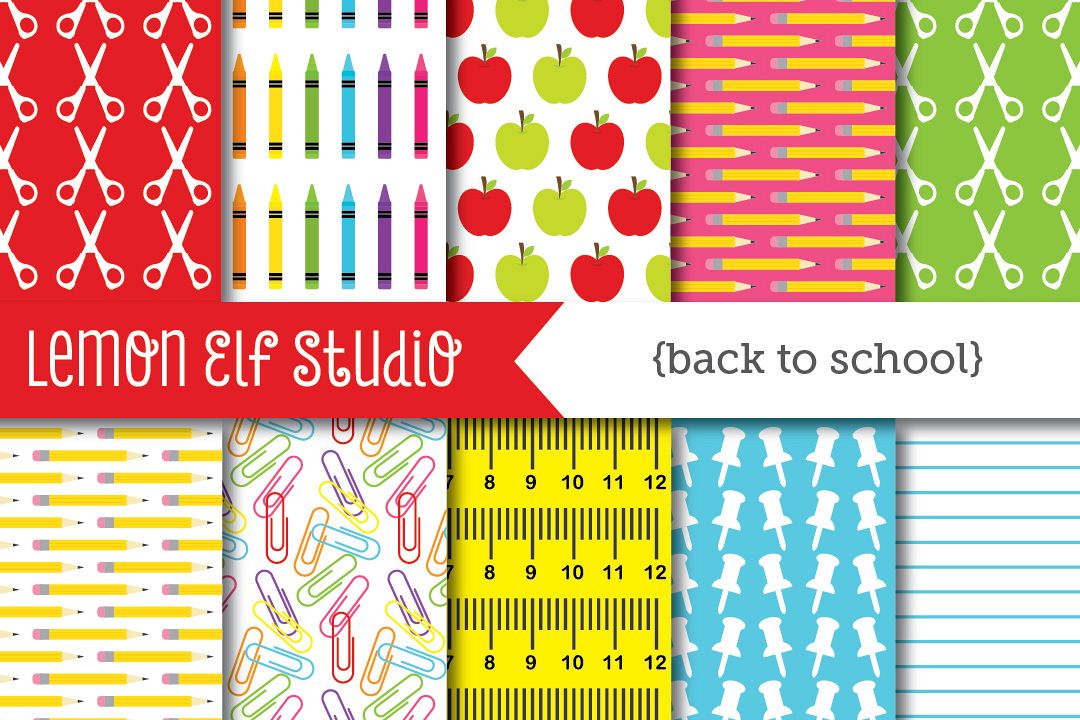 Back To School-Digital Paper (LES.DP17) example image