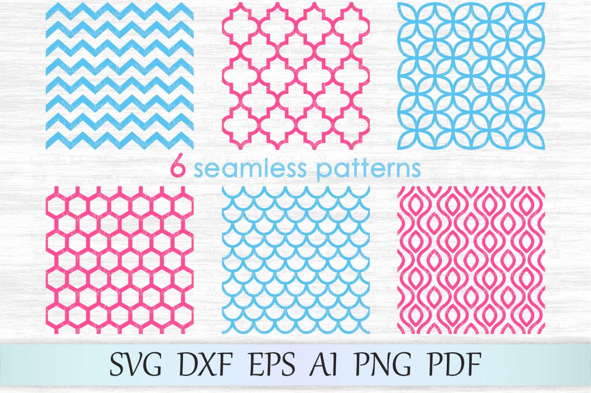 Download Seamless patterns svg, Mermaid scale pa | Design Bundles