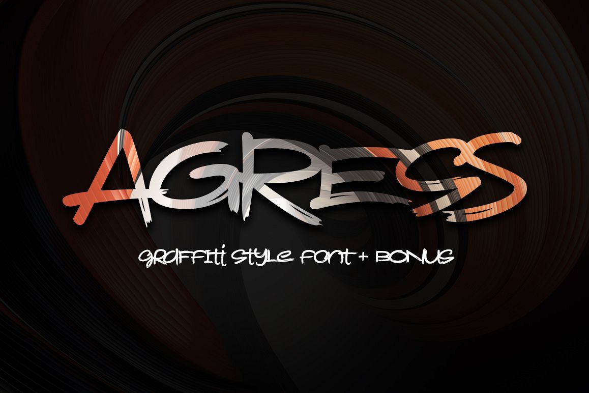 Agress Font + Bonus example image