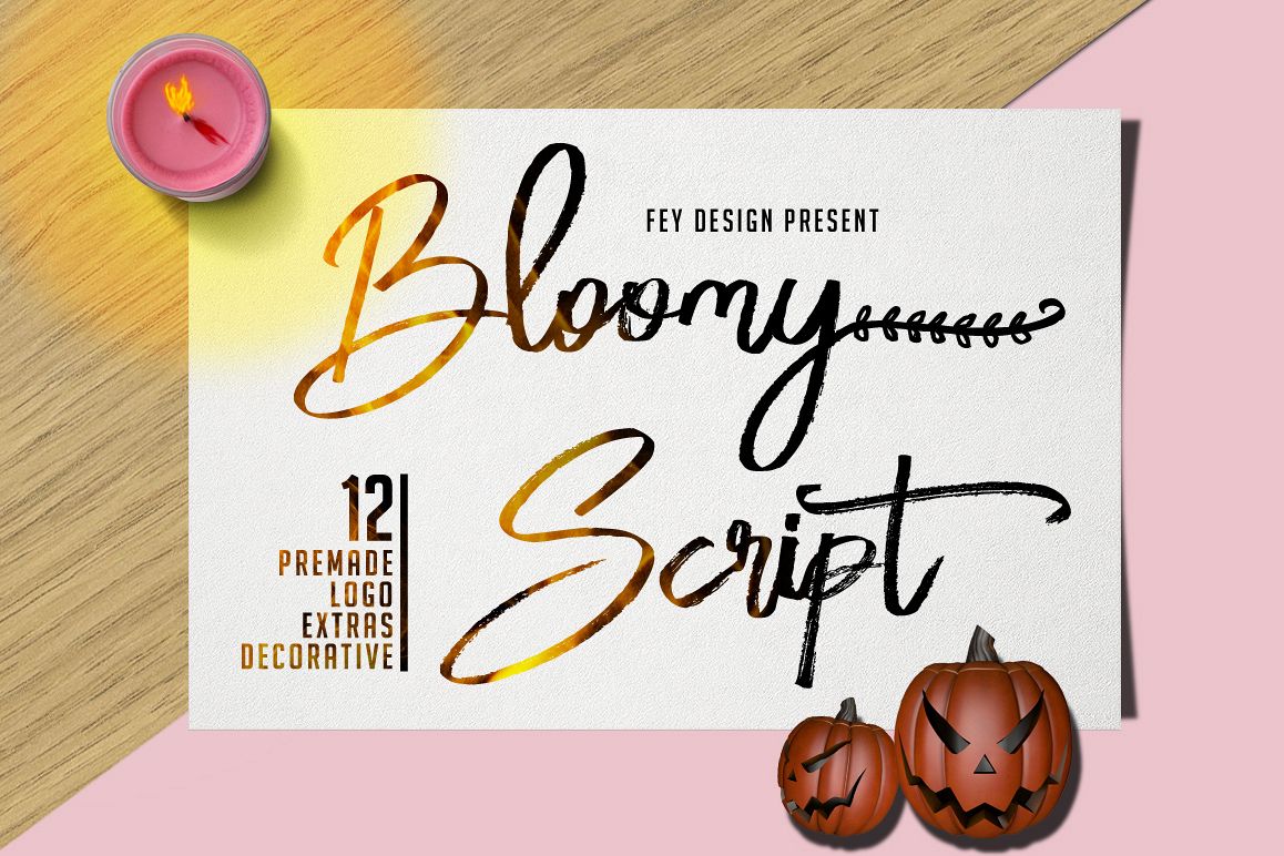 Bloomy Script example image