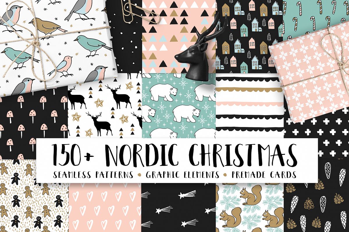 150+ Nordic Christmas set example image