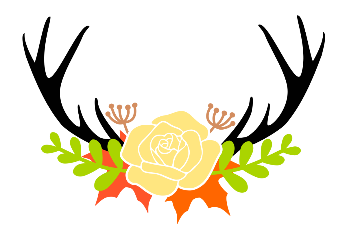 Download Deer floral antler svg by Crystalline D | Design Bundles