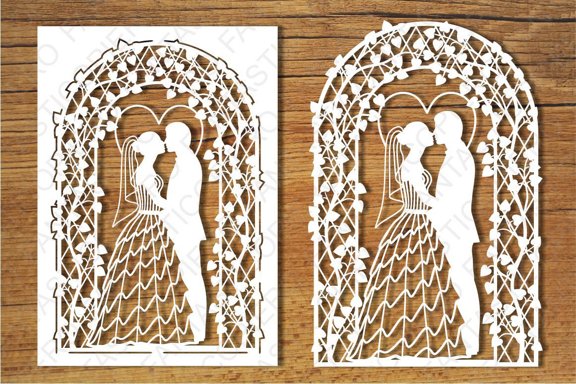 Download Wedding card SVG files for Silhouette C | Design Bundles