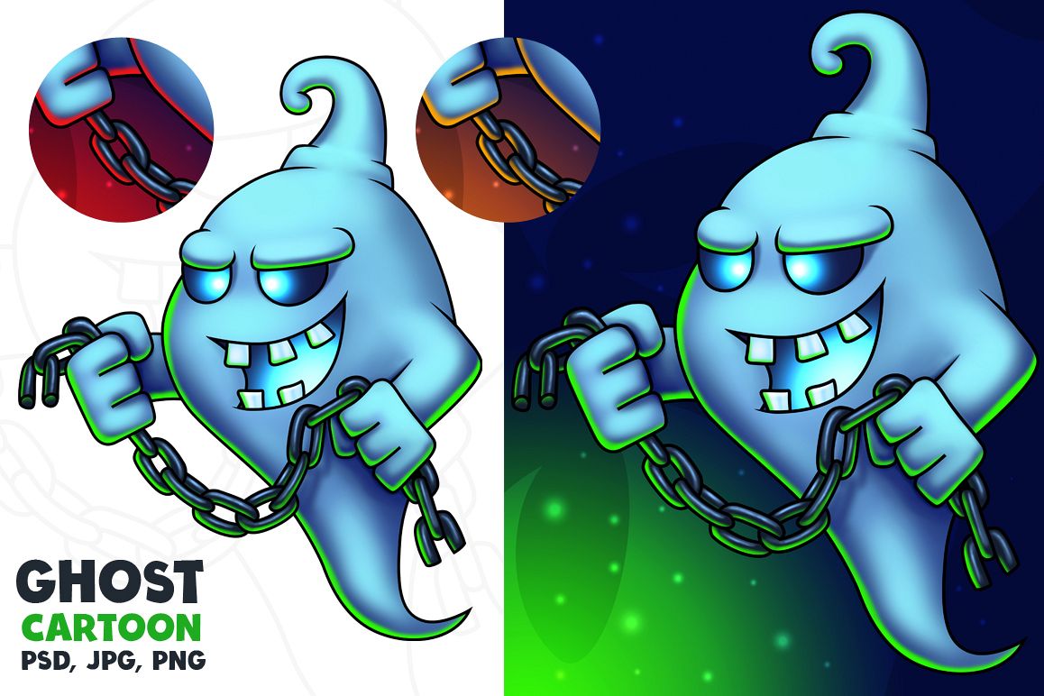 Ghost Cartoon Character - Digital Painting example image