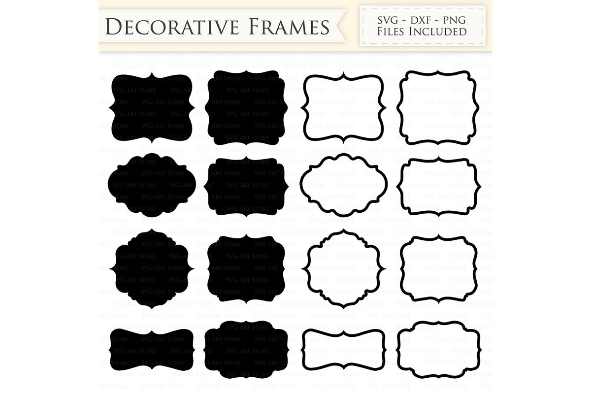 Download Decorative Frames SVG Files - Frame Out | Design Bundles