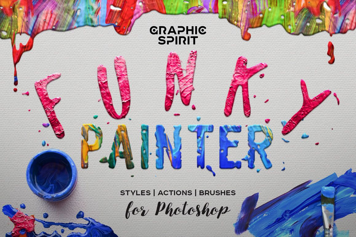 FUNKY PAINTER Photoshop Creative Kit example image