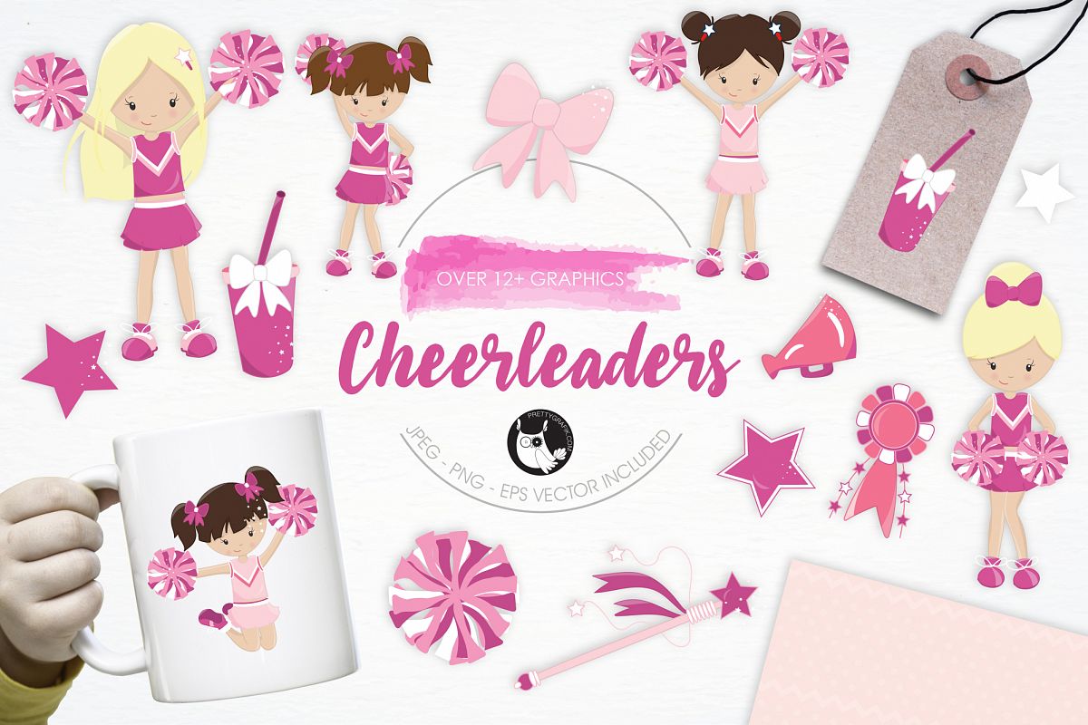 Cheerleaders graphics and illustrations example image