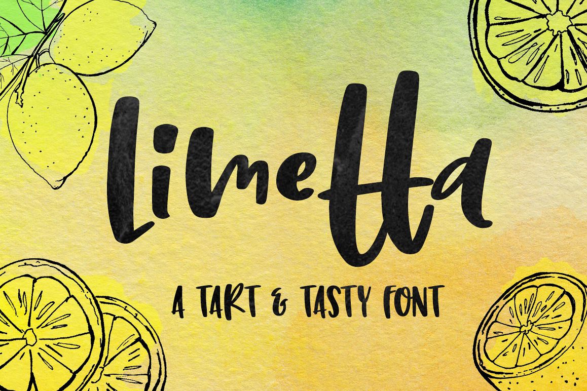 Limetta: a fun handwritten font example image