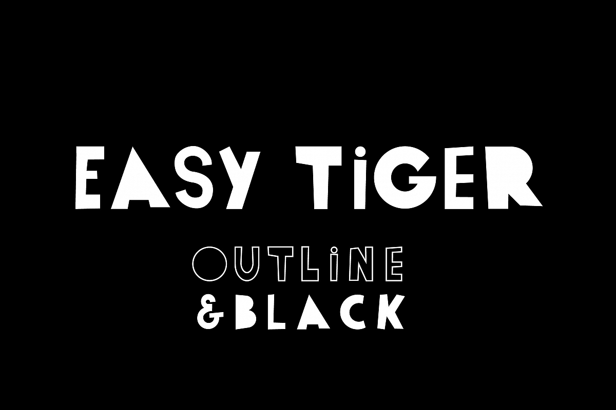Easy Tiger | Outline and Black example image