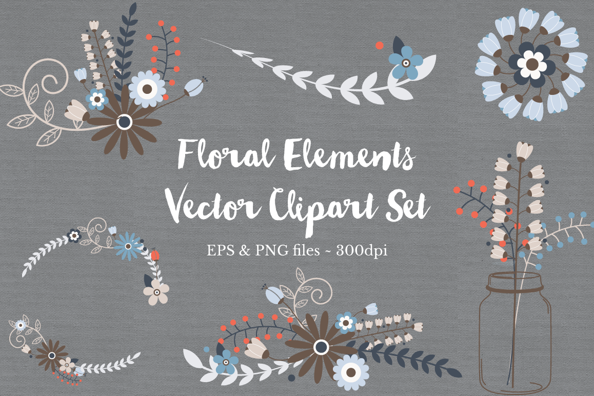 Floral Wreath Clipart Vectors example image