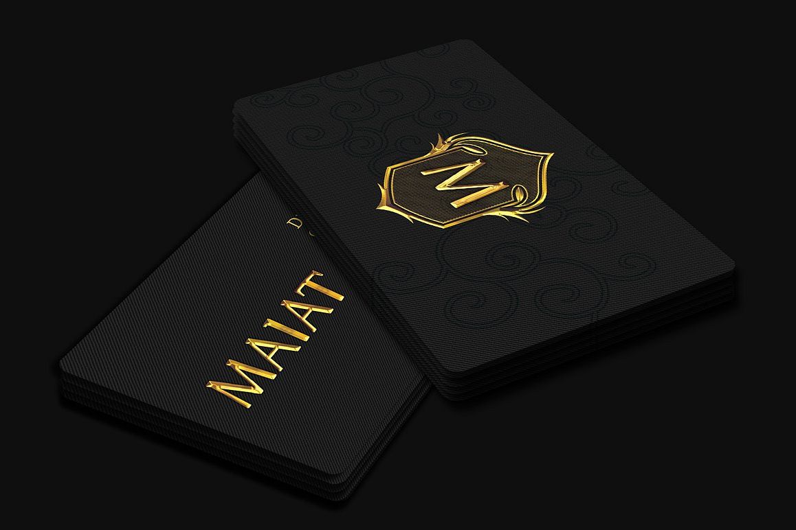 Golden Business Card example image
