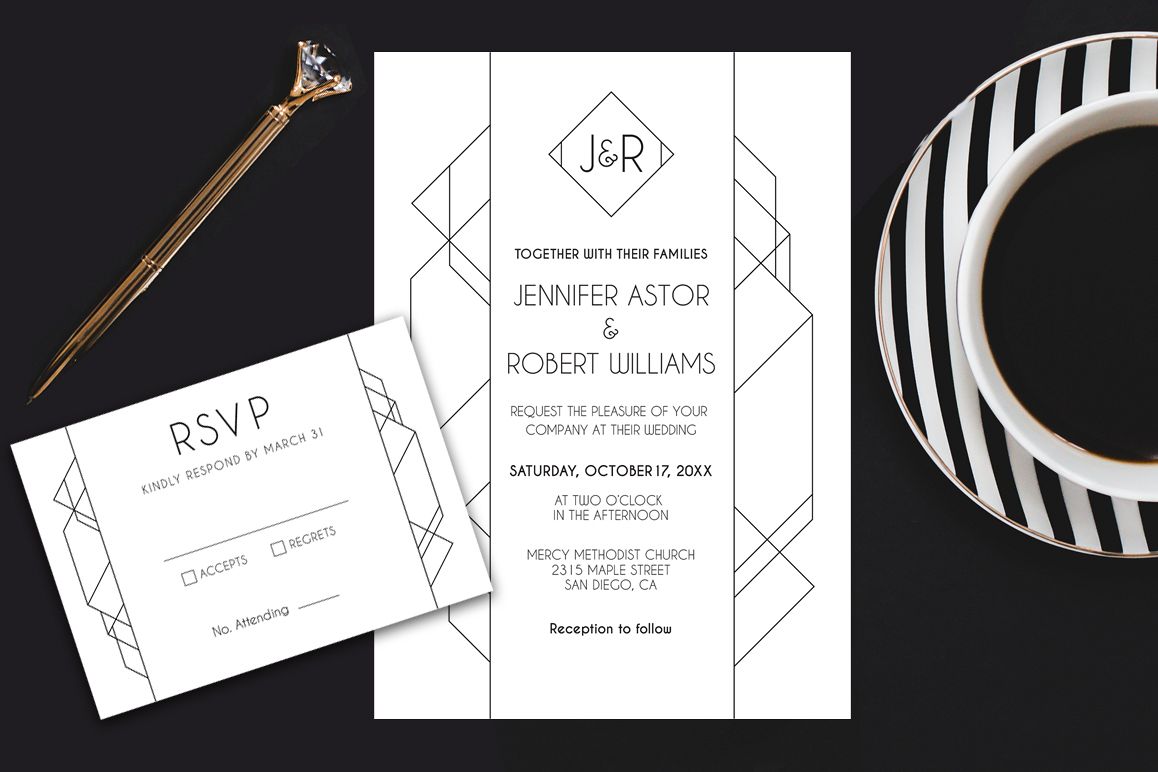 Modern Deco Wedding Suite example image