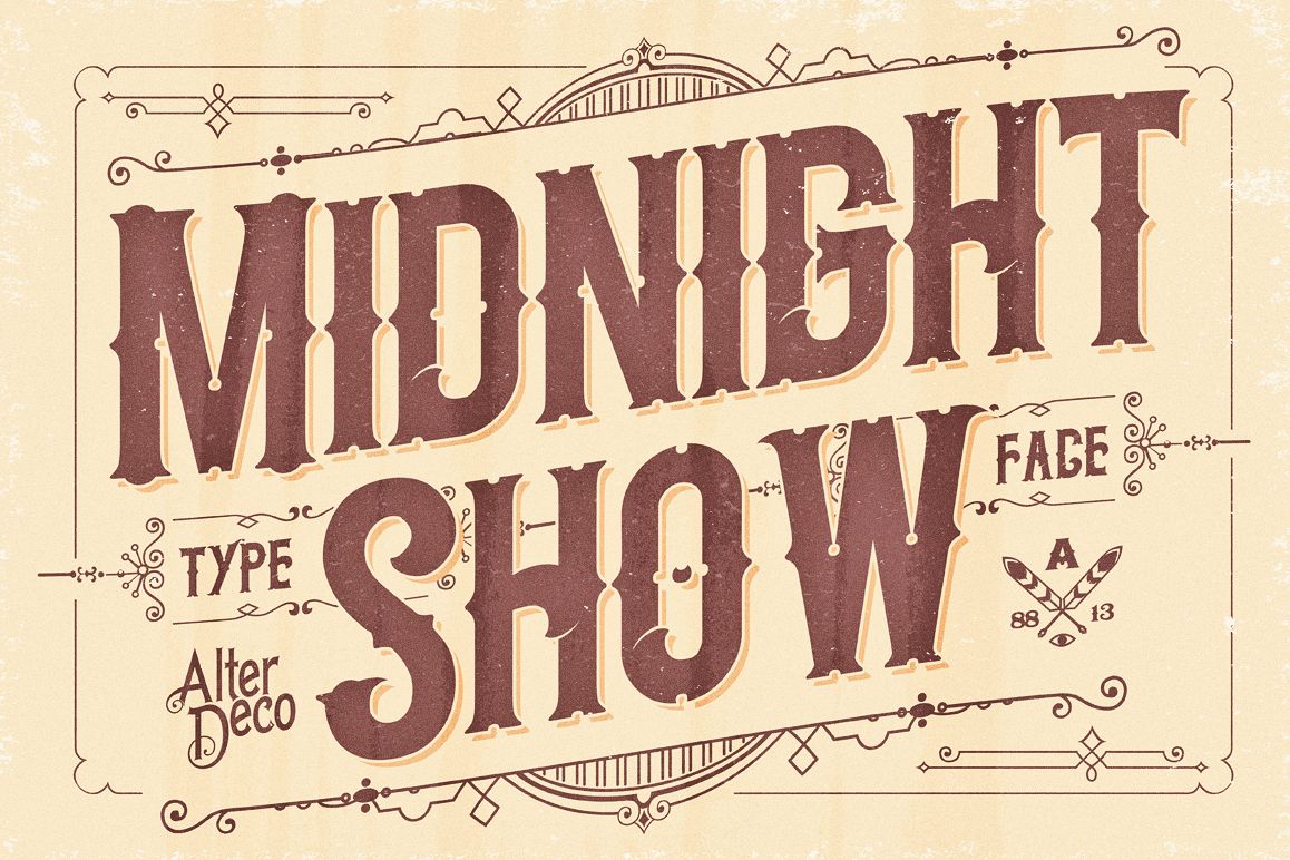 Midnight Show typeface example image