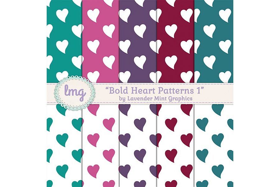 Bold Heart Patterns 1 example image