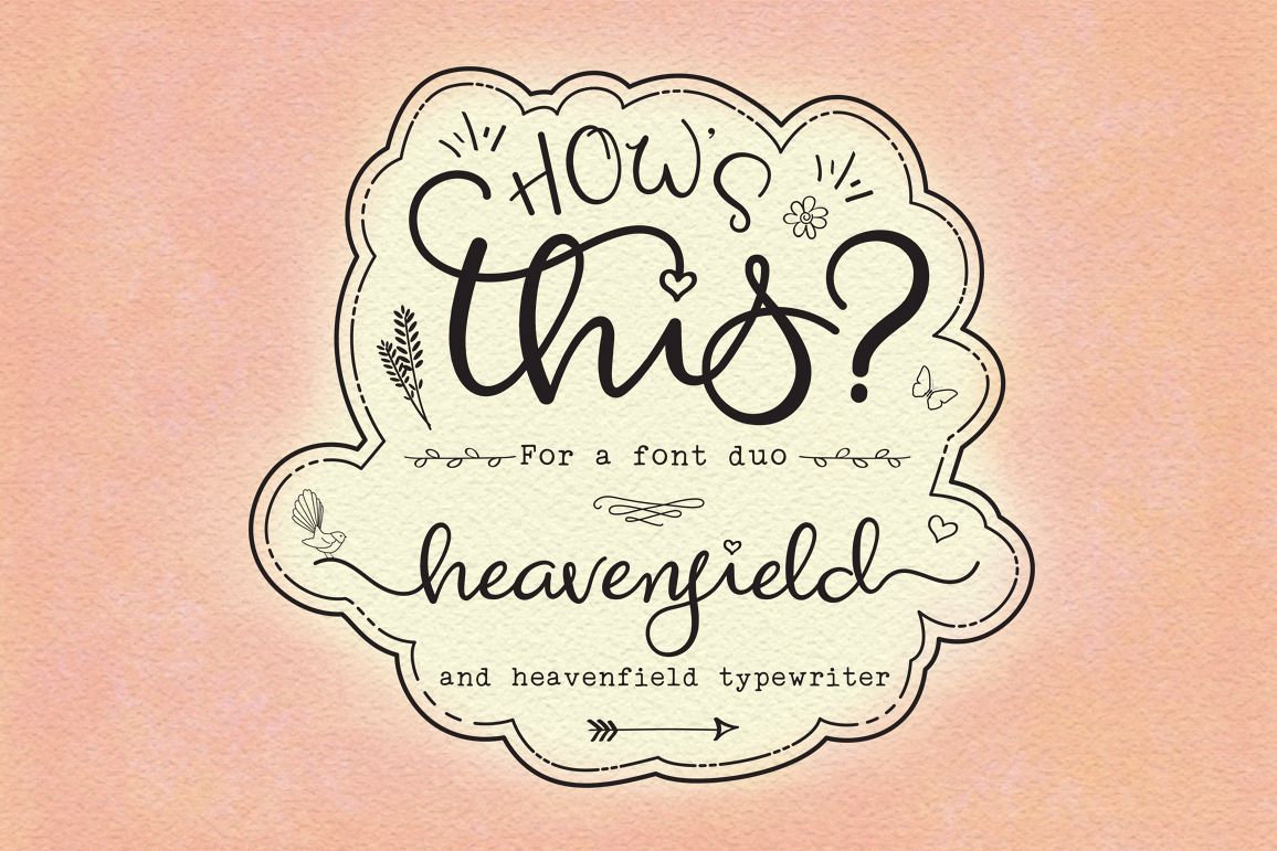 Heavenfield wedding font duo example image