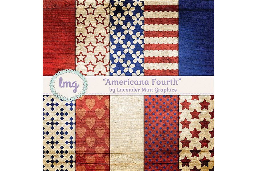 Americana Fourth Digital Papers example image