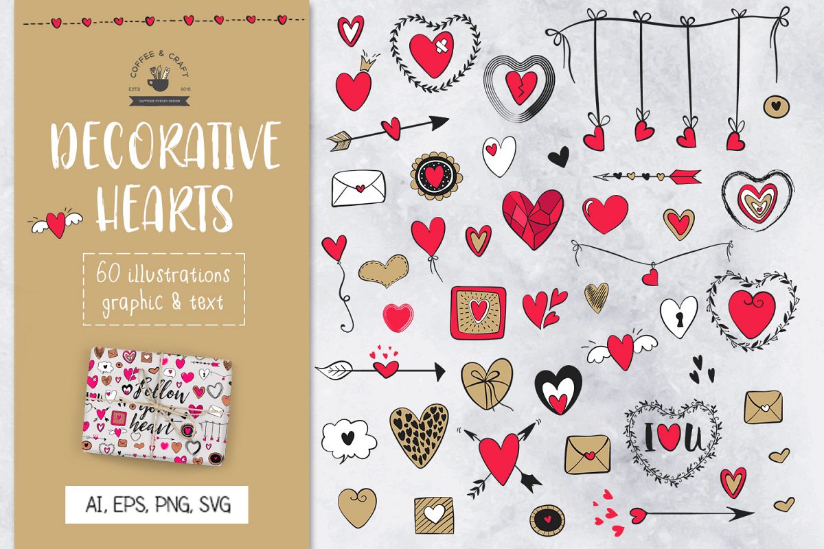 Decorative Hearts example image