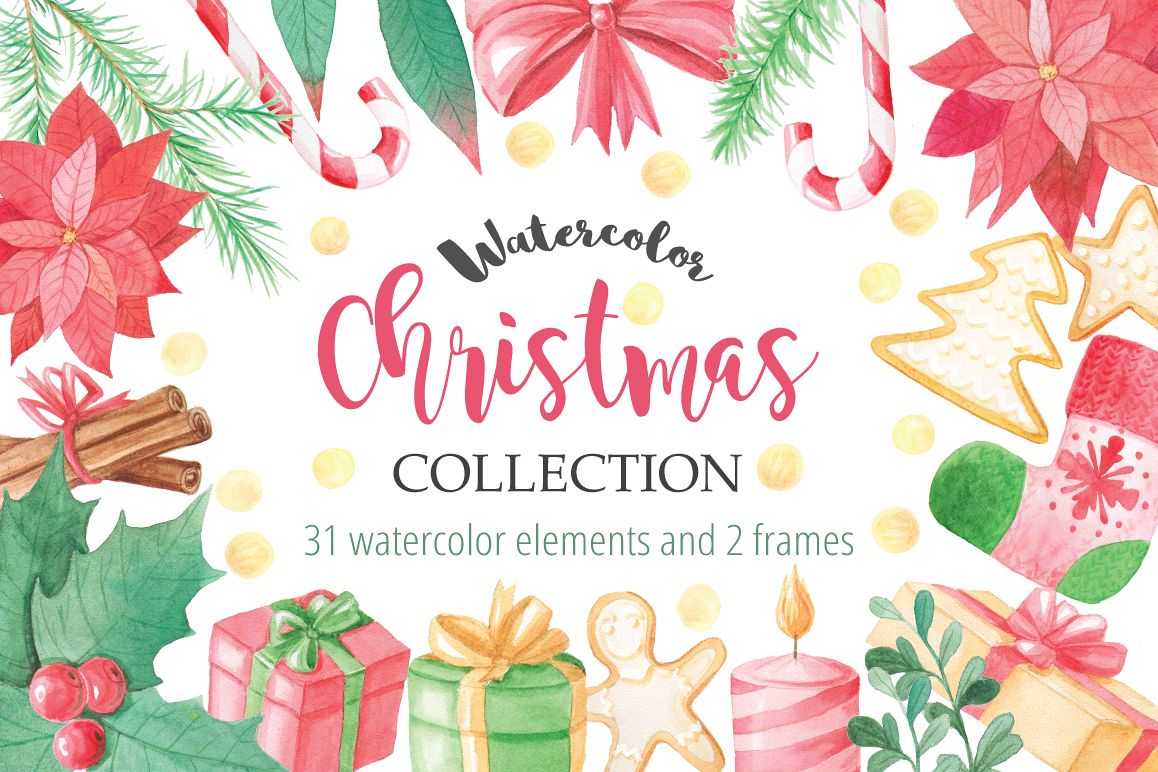 Watercolor Christmas Collection example image