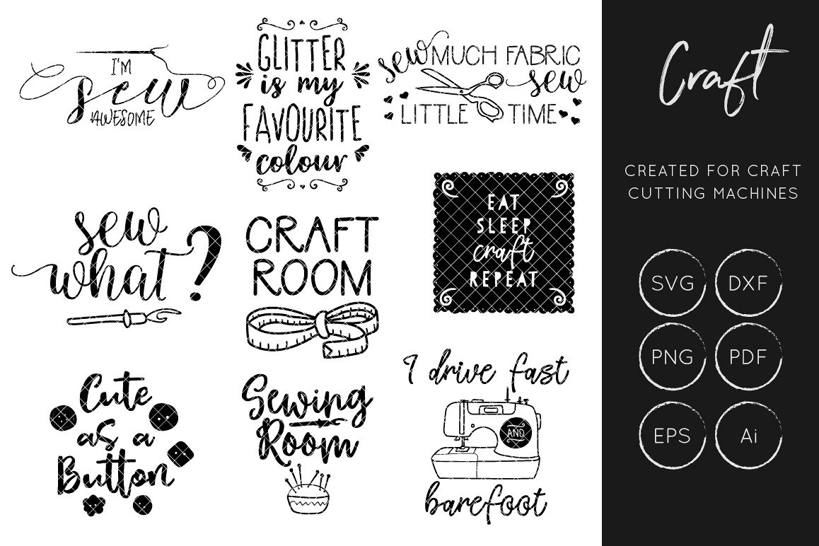 Download Sewing and Crafters Bundle SVG Cut File | Design Bundles