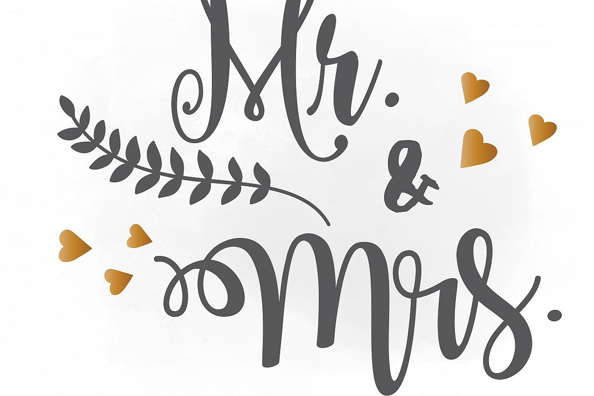 Download Free SVG Mr and Mrs SVG clipart, wedding annuncm Design Bundles .....
