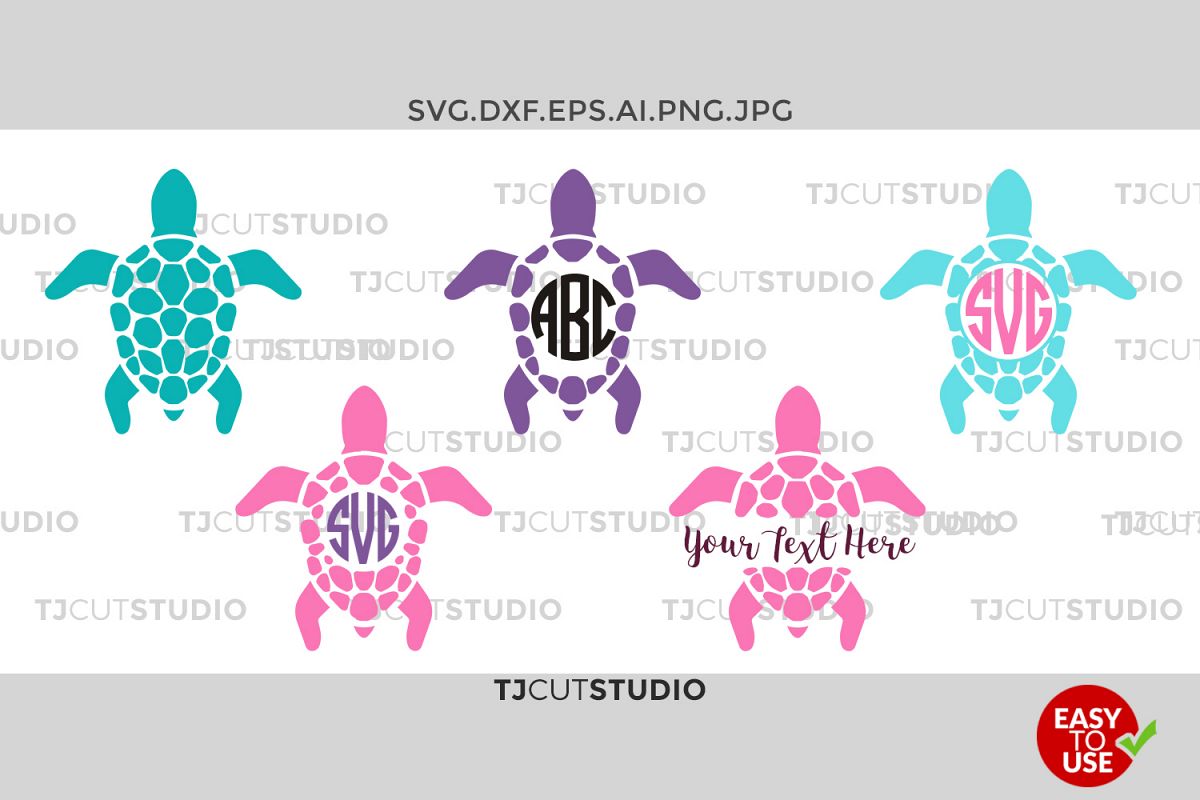 Sea Turtle Monogram SVG, Sea Turtle SVG | Design Bundles