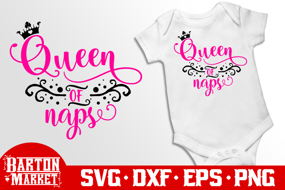 Queen of Naps SVG DXF EPS PNG example image