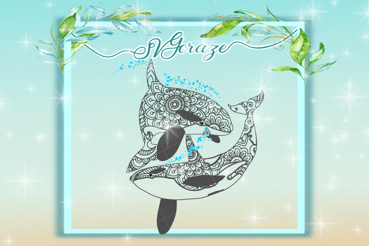 Download Orca Mandala SVG, Killer Whale Mandala | Design Bundles