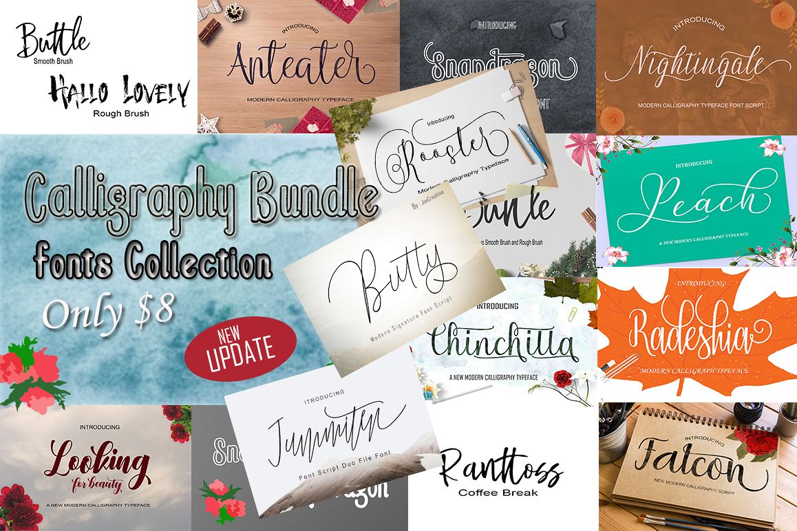 Calligraphy Font Bundles example image
