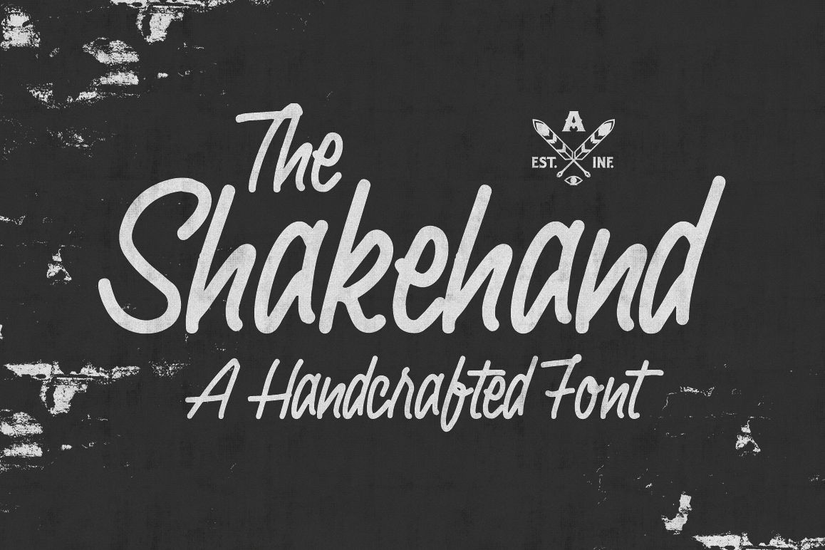 Shakehand typeface example image
