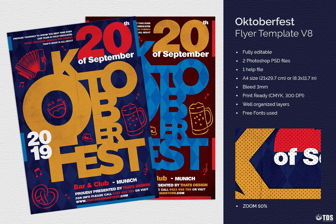 Oktoberfest flyer template V8 example image