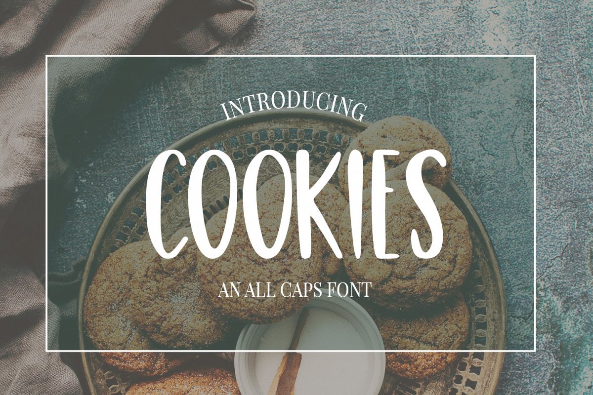 Cute, Casual, Handwritten font COOKIES example image