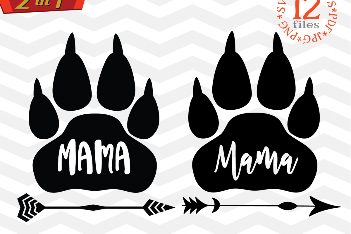 Mama bear paw svg - Mama bear SVG digit | Design Bundles