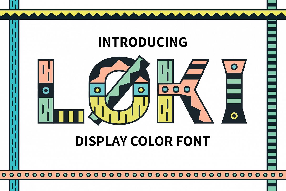 Loki Display Color Font example image