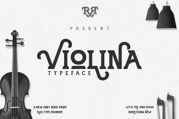 Violina typeface example image